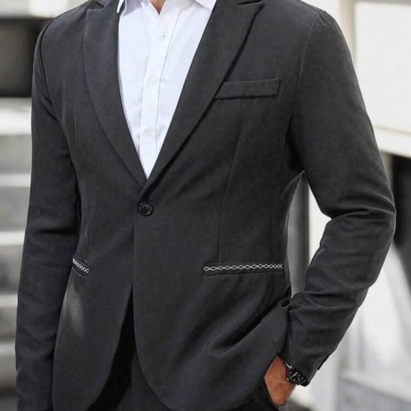 BEYOND THE CROSS Men's Lapel Neck Long Sleeve Jacket & Pants