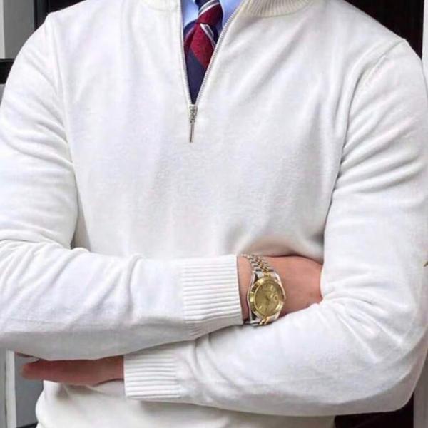 Beyond The Cross Men’s Long Sleeve Zip-Up Stand Collar Sweater,