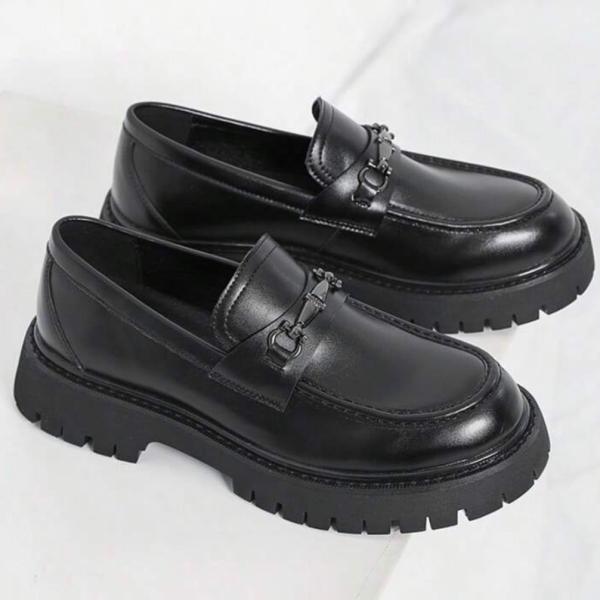 Men's Leather Shoes, Fashionable Thick-Soled Oxfords
